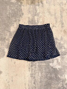 Flutterbye Navy Polka Dot Pleated Mini Skirt